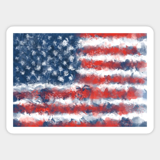 usa flag Sticker by BekimART